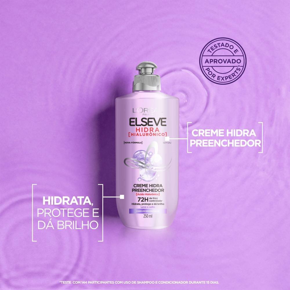 Creme Para Pentear Preenchedor L’oréal Paris Elseve Hidra Hialurônico 250ml 250ml 3