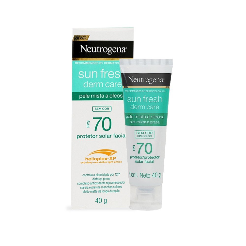 Protetor Solar Facial Neutrogena Sun Fresh Derm Care Sem Cor Fps 70 40g 40g 3