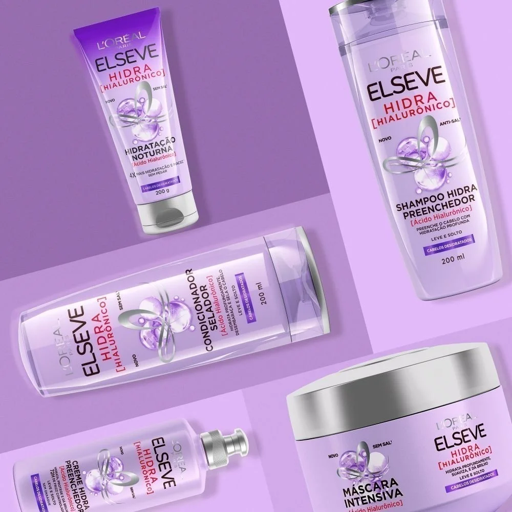 Kit Elseve Hidra Hialurônico Shampoo 375ml + Condicionador 170ml ÚNICO 2