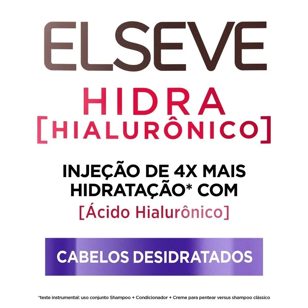 Kit Elseve Hidra Hialurônico Shampoo 375ml + Condicionador 170ml ÚNICO 4