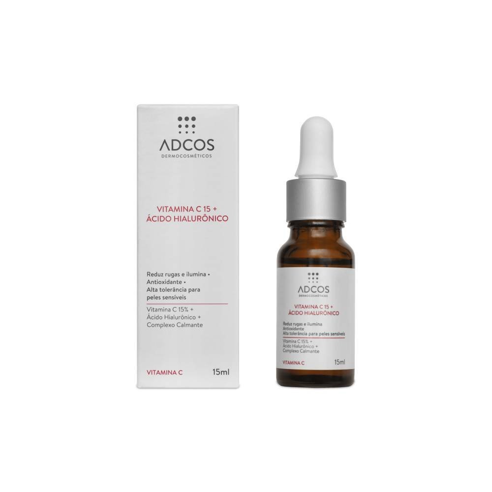 Sérum Vitamina C 15 + Ácido Hialurônico Adcos 15ml 15ml 1