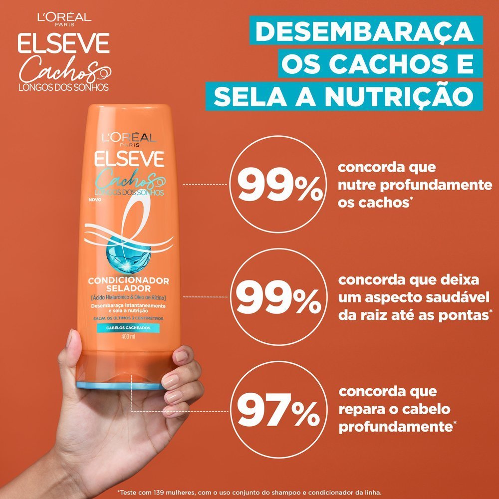 Condicionador Selador L’oréal Paris Elseve Cachos Longos Dos Sonhos 400ml 400ml 3