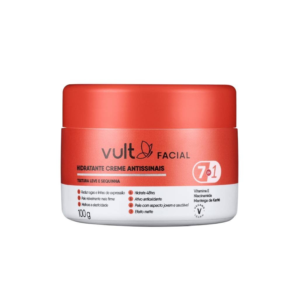 Hidratante Creme Facial Vult Antissinais 100g 100g 1