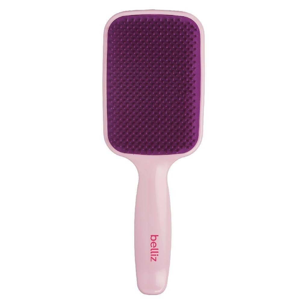 Escova De Cabelo Belliz Flex Raquete Rosa Rosa 2