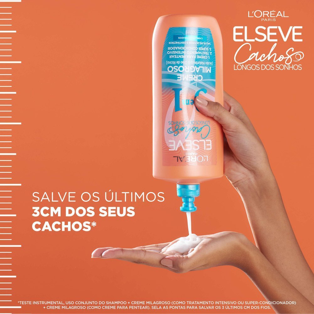 Creme Milagroso 3 Em 1 L’oréal Paris Elseve Cachos Longos Dos Sonhos 500ml 500ml 5