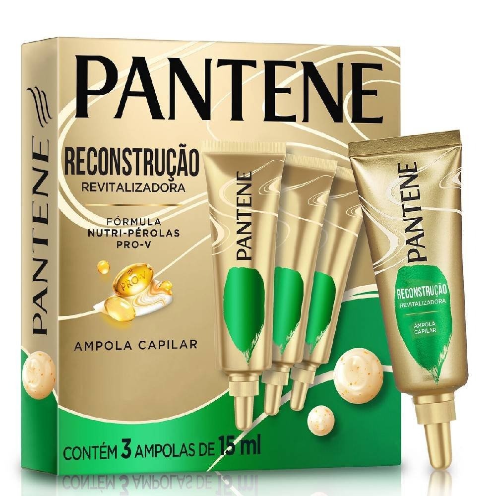 Ampola De Tratamento Capilar Pantene Reconstrução Revitalizadora Caixa 3 Unidades 15ml Cada ÚNICO 1