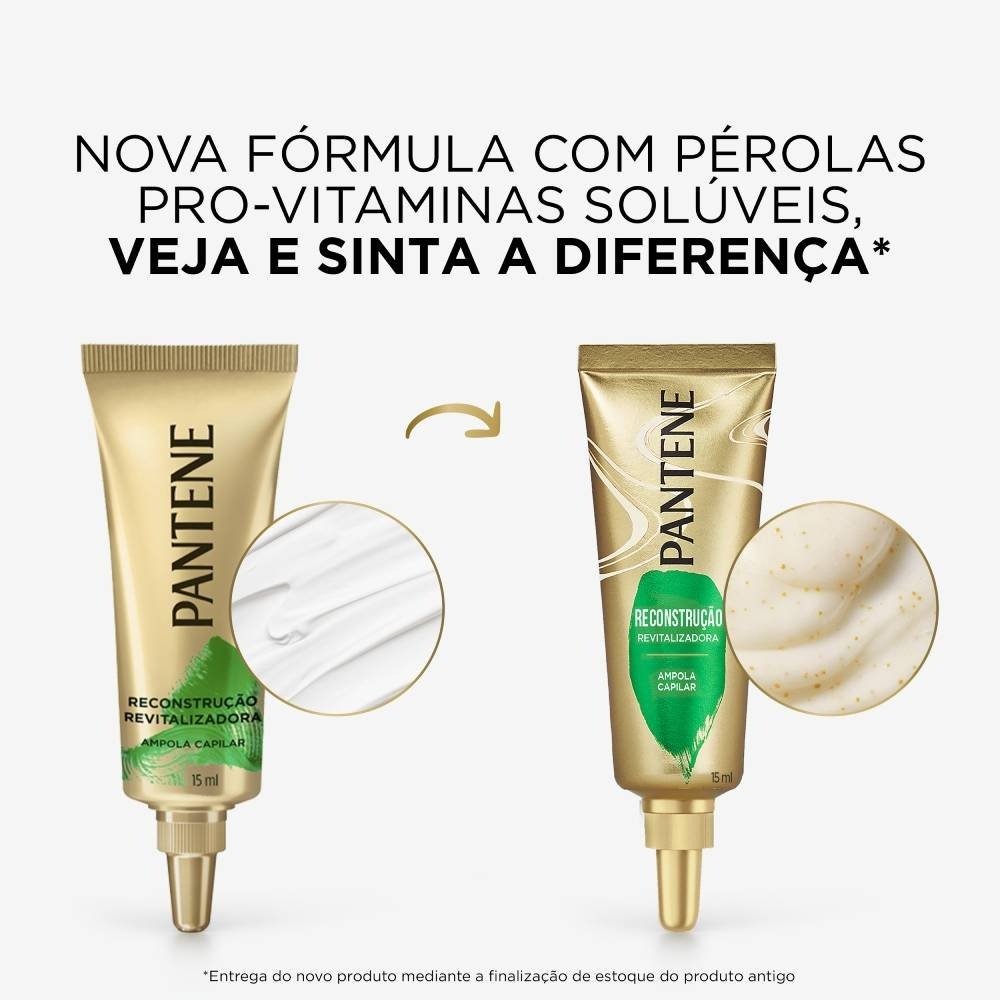 Ampola De Tratamento Capilar Pantene Reconstrução Revitalizadora Caixa 3 Unidades 15ml Cada ÚNICO 2