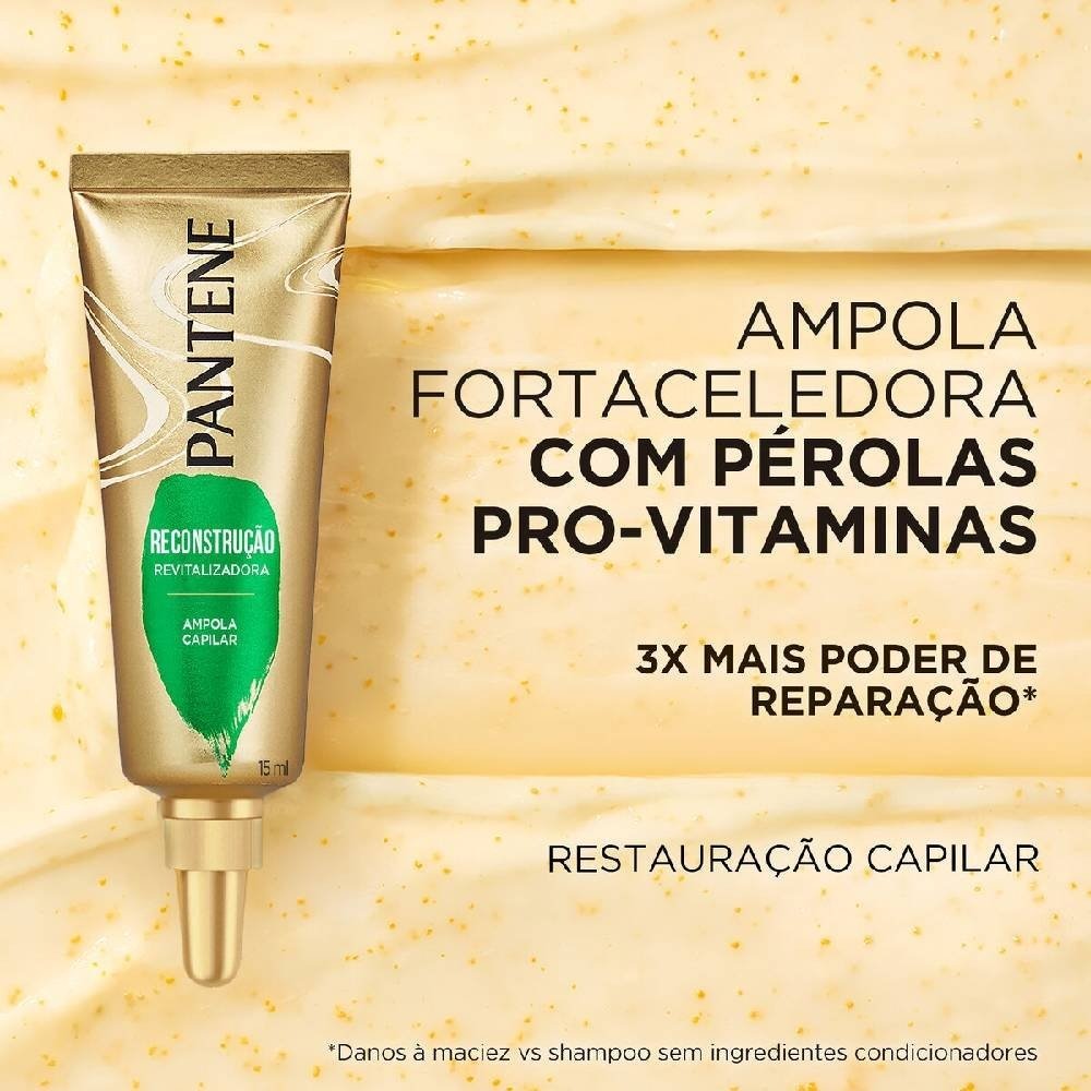 Ampola De Tratamento Capilar Pantene Reconstrução Revitalizadora Caixa 3 Unidades 15ml Cada ÚNICO 3
