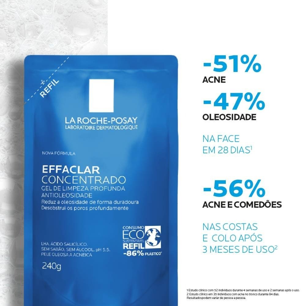 Gel De Limpeza La Roche-posay Effaclar Concentrado Refil 240g 240g 3