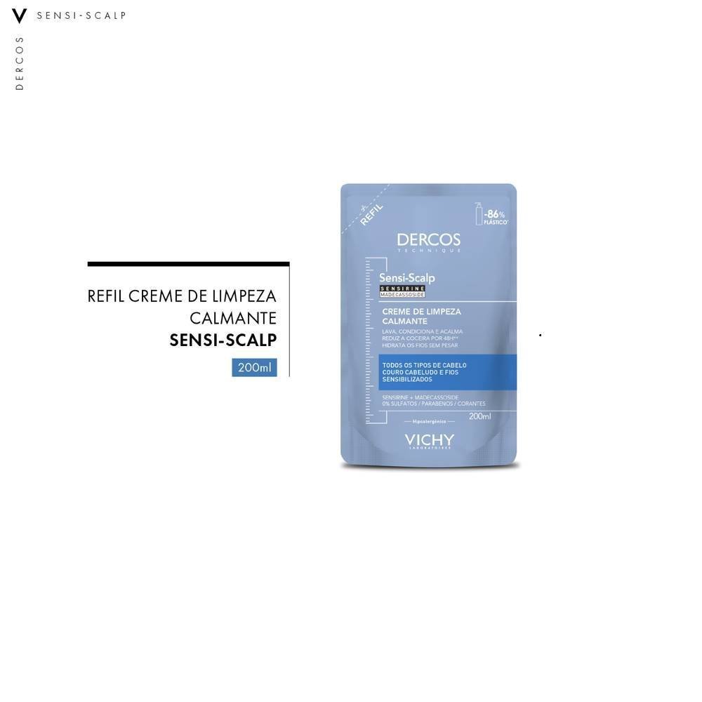 Creme De Limpeza Capilar Vichy Dercos Sensi Scalp Refil 200ml 200ml