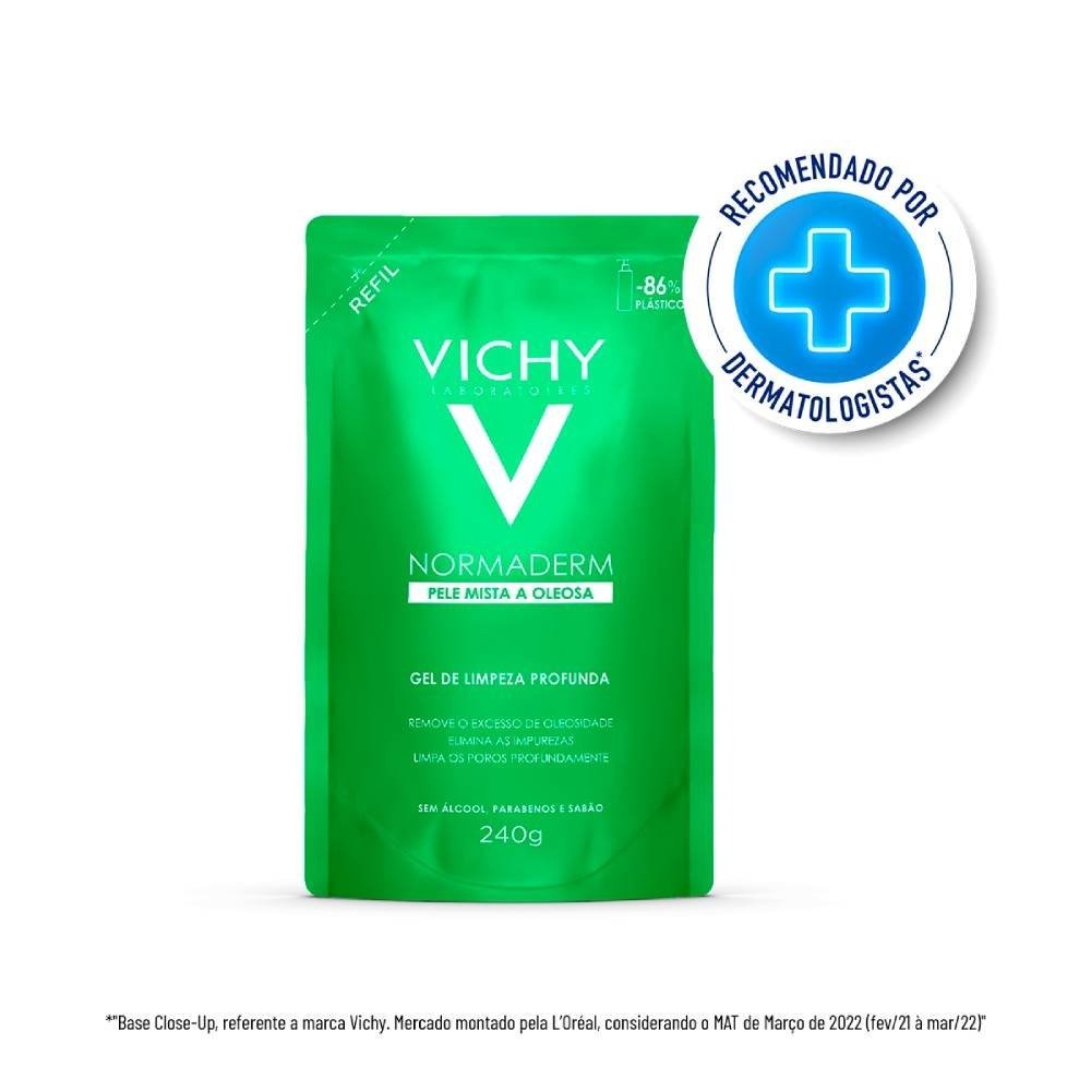Gel De Limpeza Profunda Vichy Normaderm Pele Mista A Oleosa Refil 240g 240g 1