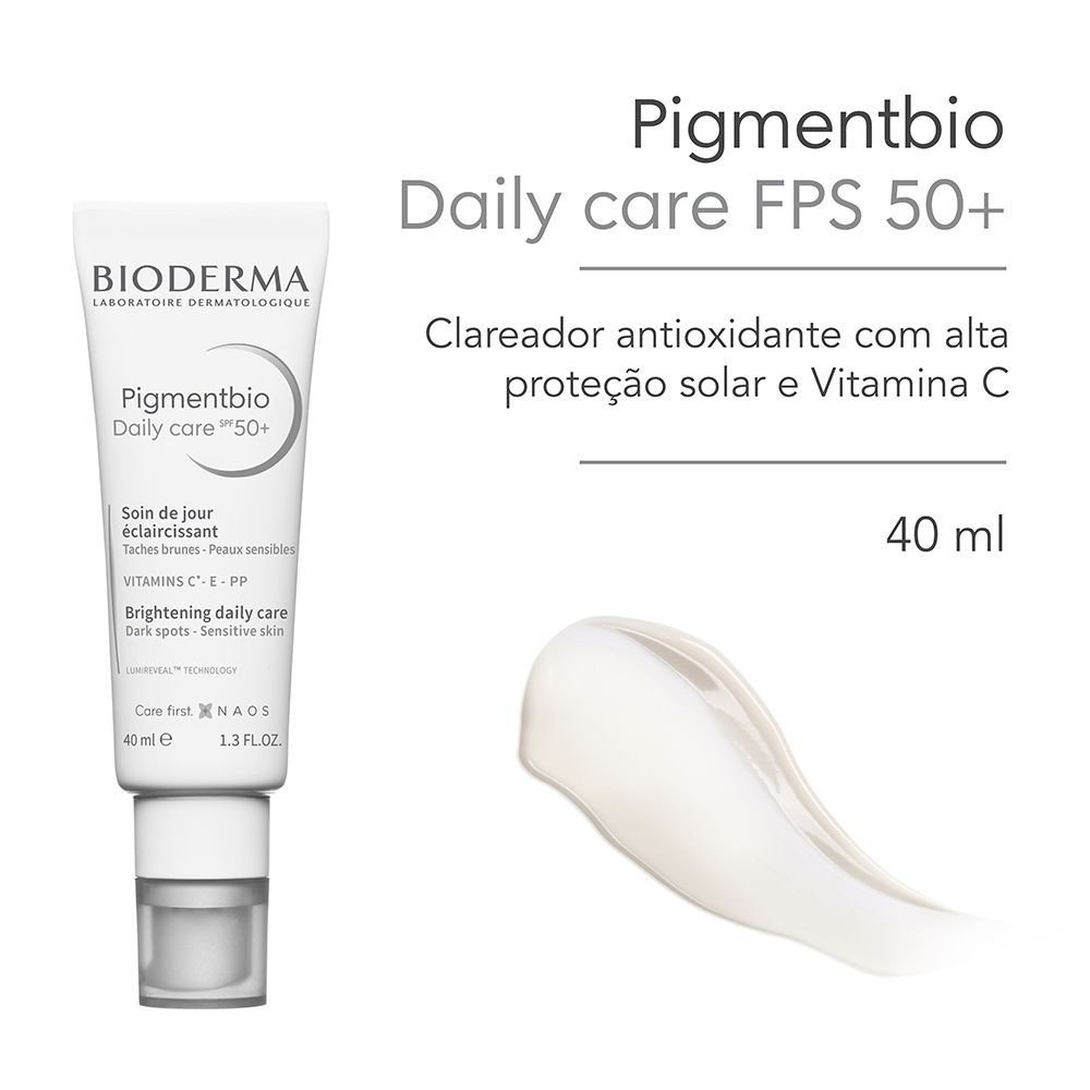 Pigmentbio Daily Care Fps50+ Clareador Antioxidante Com Vitamina C Bioderma 40ml 40ml 1