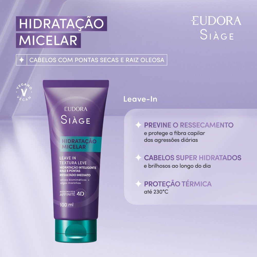 Leave In Eudora Siàge Hidratação Micelar 100ml 100ml 2