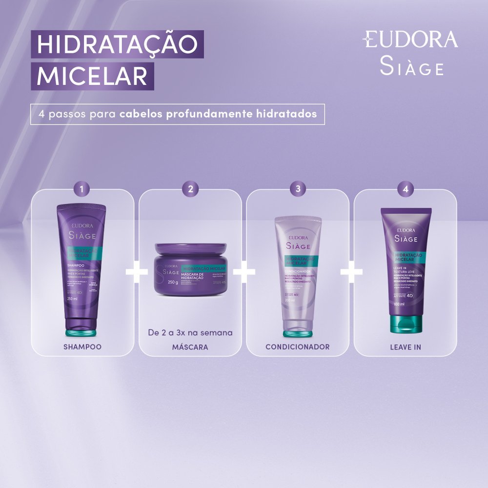 Leave In Eudora Siàge Hidratação Micelar 100ml 100ml 4