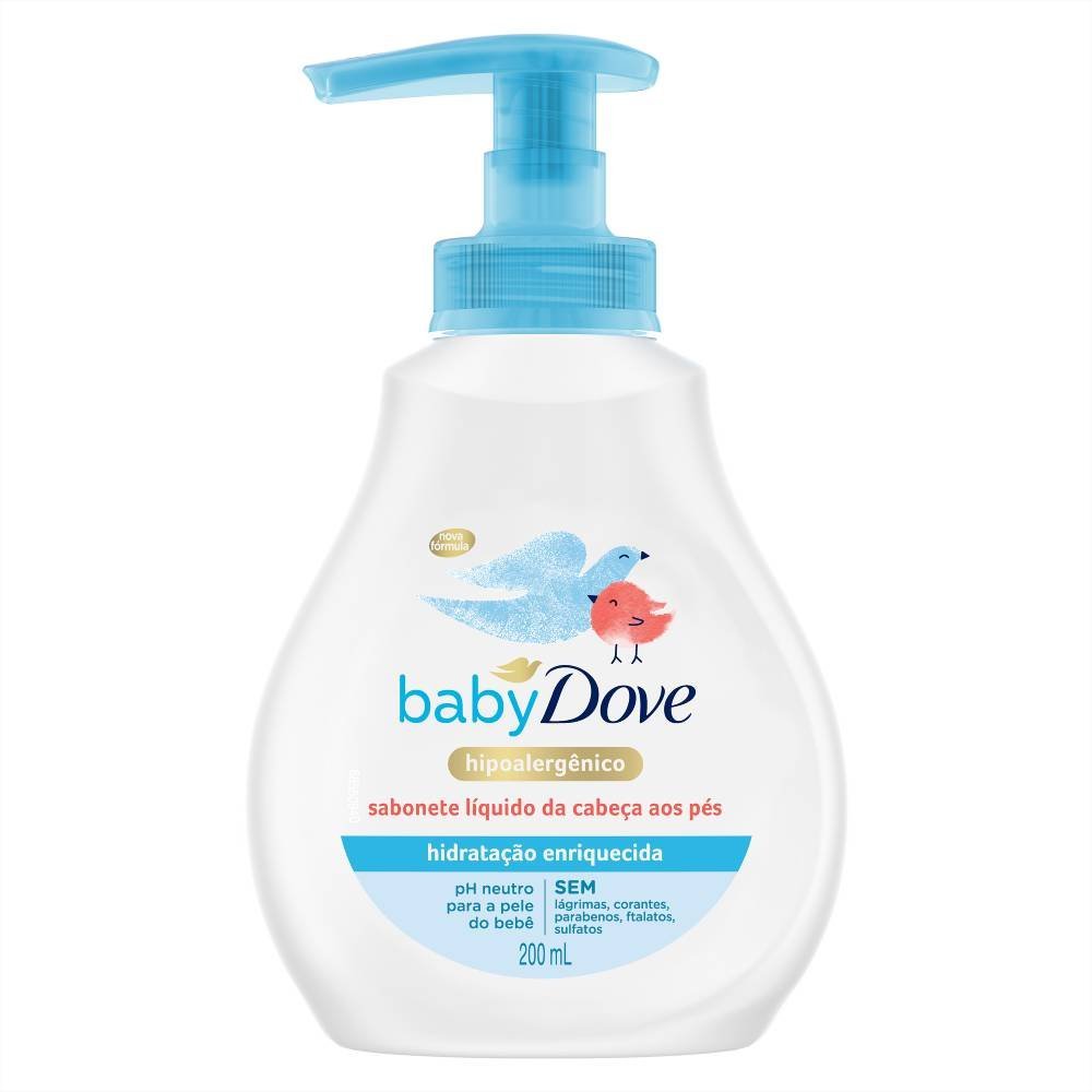 Sabonete Líquido Baby Dove Hidratação Enriquecida 200 Ml 200ml 2