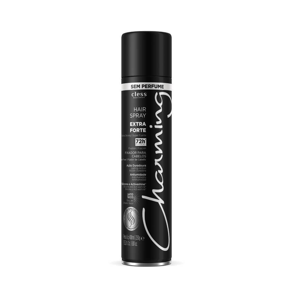 Hair Spray Charming Black Extra Forte Sem Perfume 400ml 400ml 2
