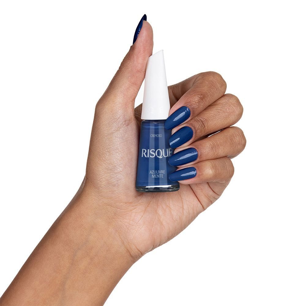 Esmalte Risqué Cremoso Azulivre Mente 8ml Azulivre Mente 8