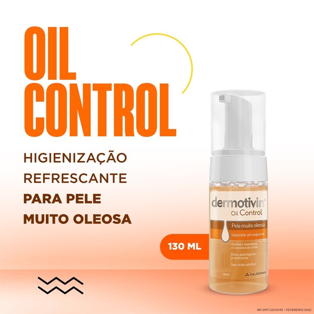 Sabonete Em Espuma Dermotivin Control Foam 130ml 130ml 5