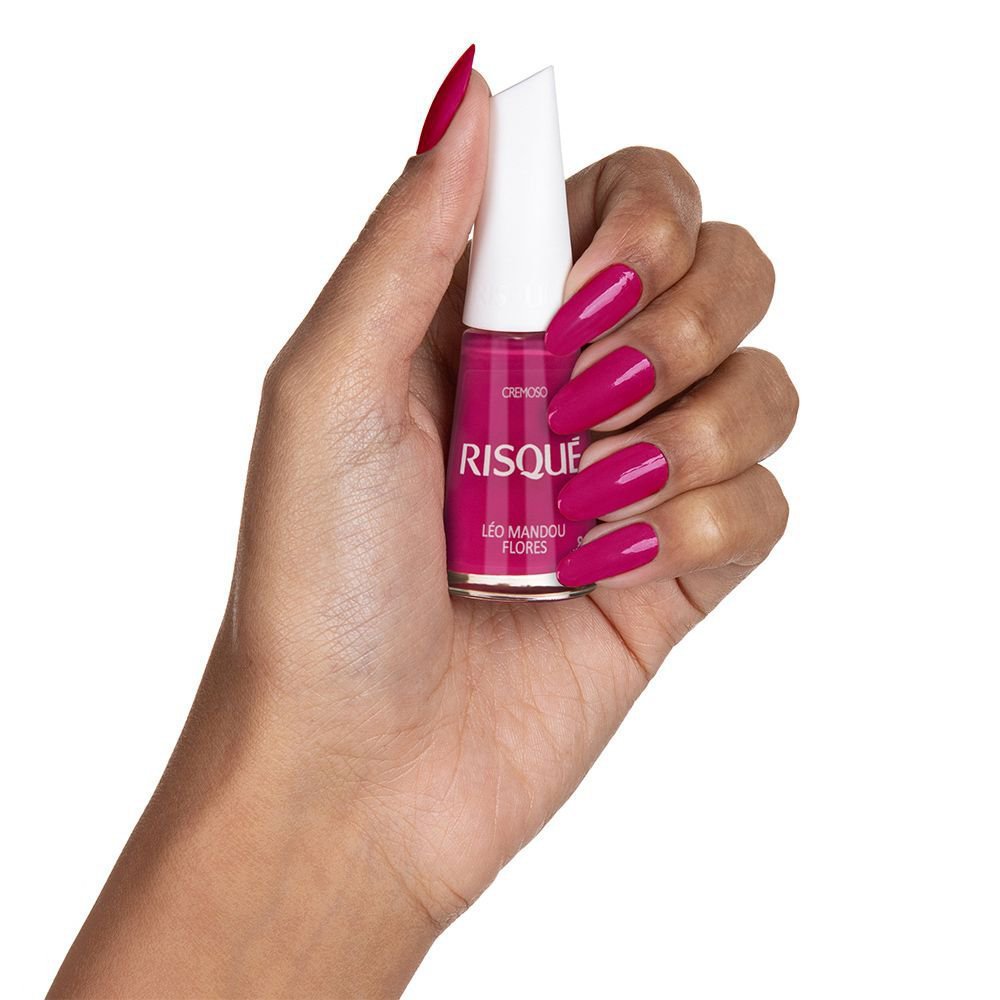 Esmalte Risqué Rosas Cremoso Léo Mandou Flores 8ml Léo Mandou Flores 7