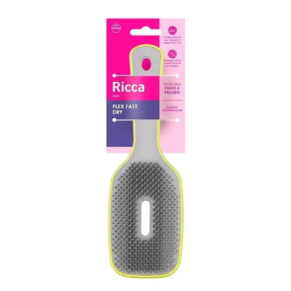 Escova Para Cabelo Ricca Flex Fast Dry Neon