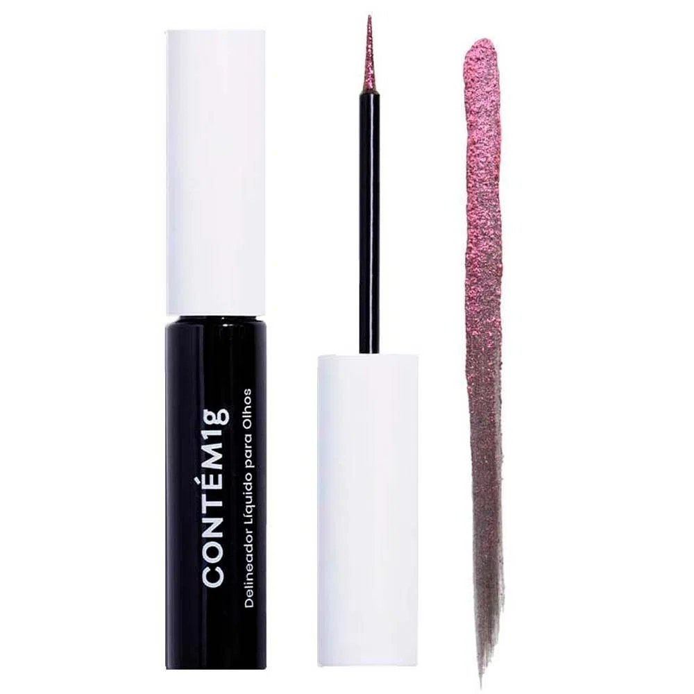 Delineador Liquido Para Olhos Contem 1g Glitter Nebula 3ml Rosa 1