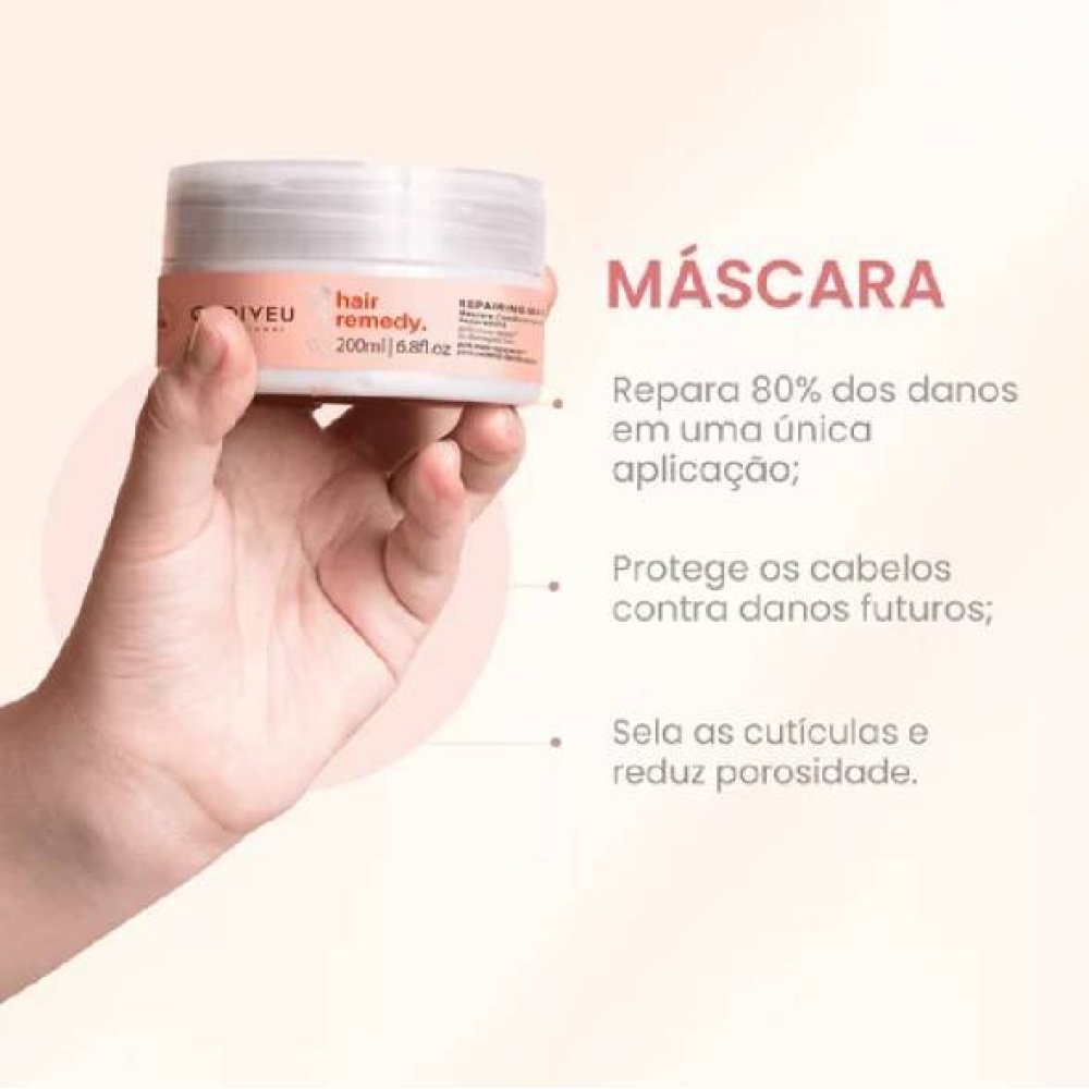 Máscara De Tratamento Cadiveu Essentials Hair Remedy 200ml 200ml 2