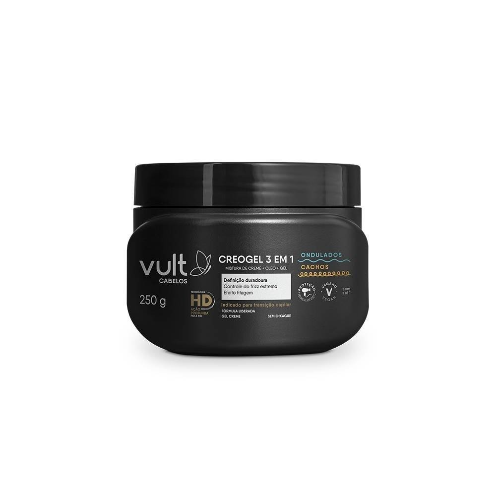 Creogel Vulthair 3 Em 1 Ondulados E Cachos 250g 250g 1