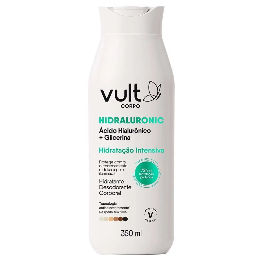 Loção Desodorante Hidratante Corporal Vult Glicerina 350ml 350ml 2