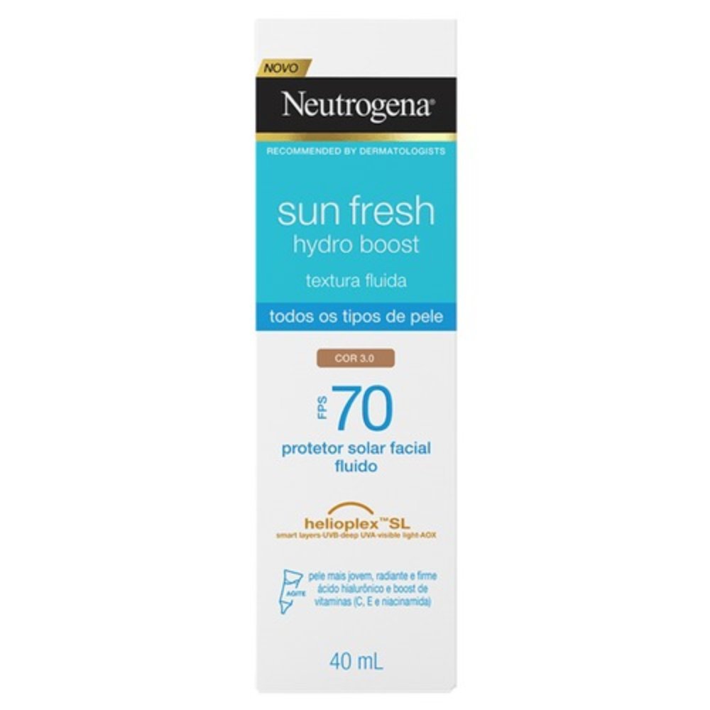 Protetor Solar Facial Neutrogena Sun Fresh Hydro Boost Cor 3.0 Fps70 40ml Cor 3.0 3