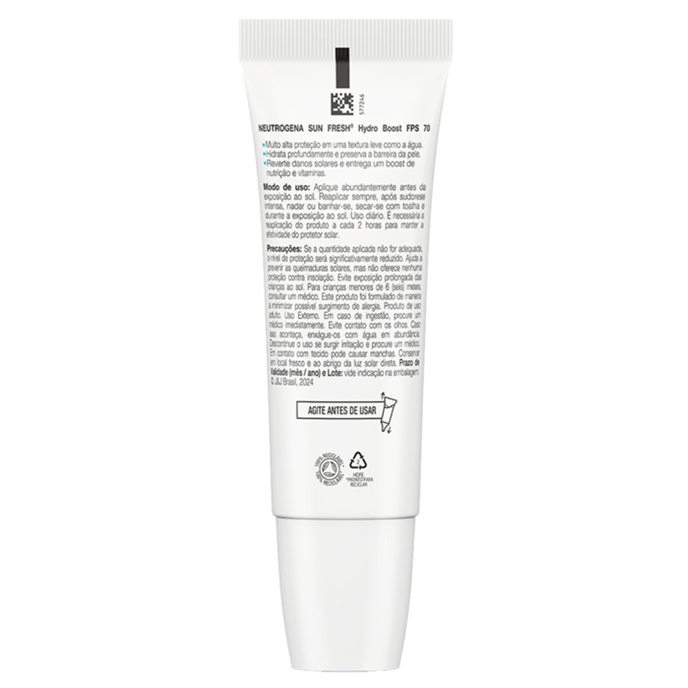 Protetor Solar Facial Neutrogena Sun Fresh Hydro Boost Cor 3.0 Fps70 40ml Cor 3.0 4