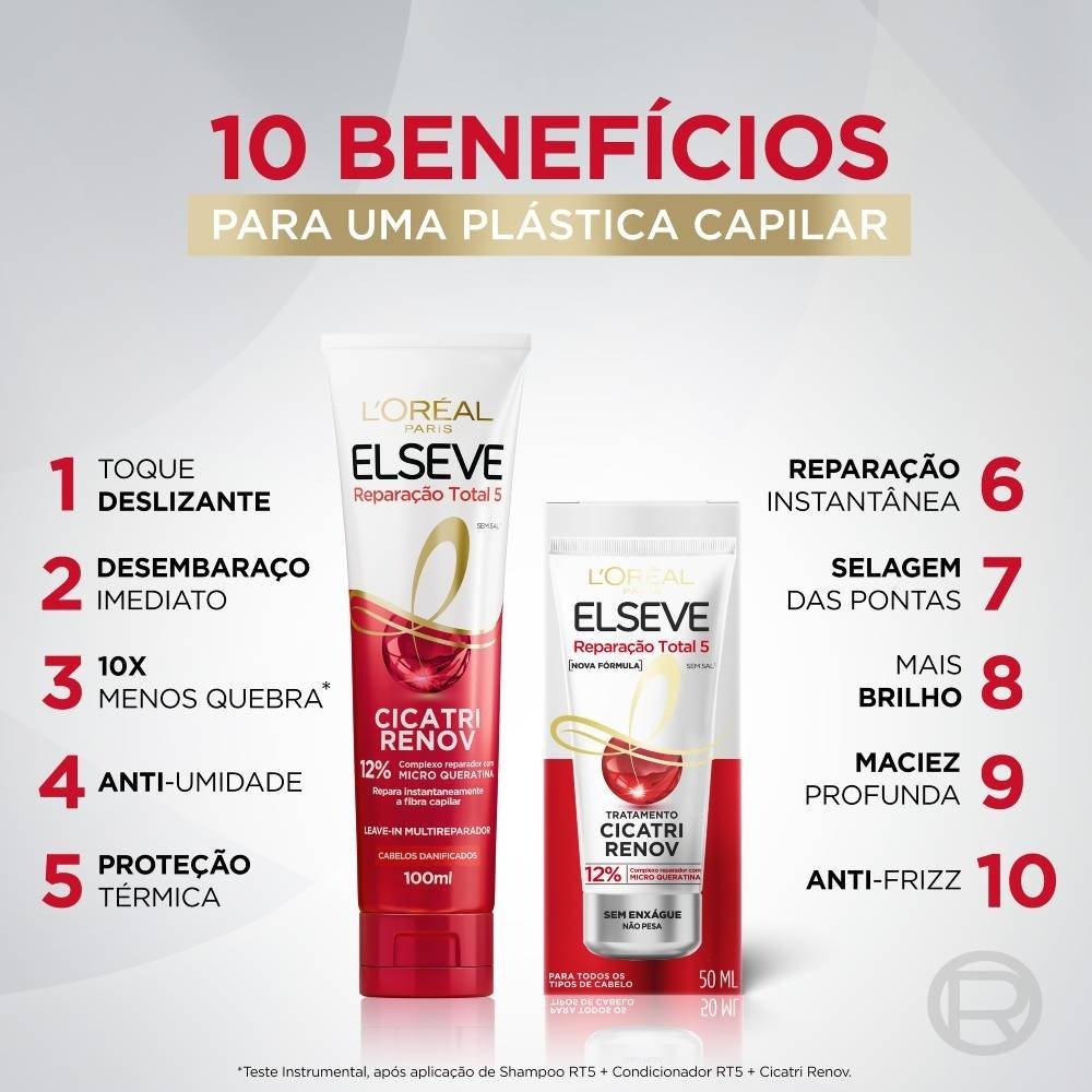 Leave-in Tratamento Capilar Elseve Cicatri Renov Loréal Paris 100ml 100ml 4