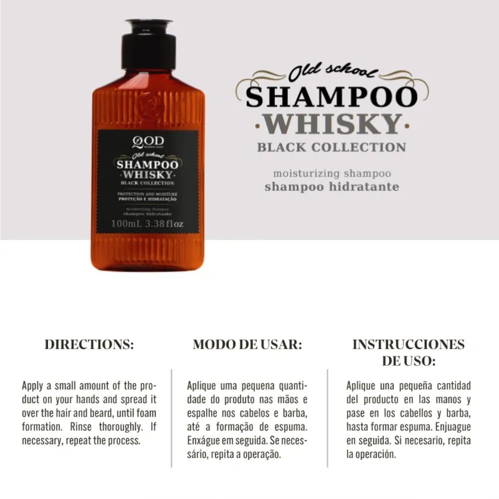 Kit Qod Barber Shop Shampoo Whisky 100ml + Pomada Modeladora Capilar Walk 7g ÚNICO 2