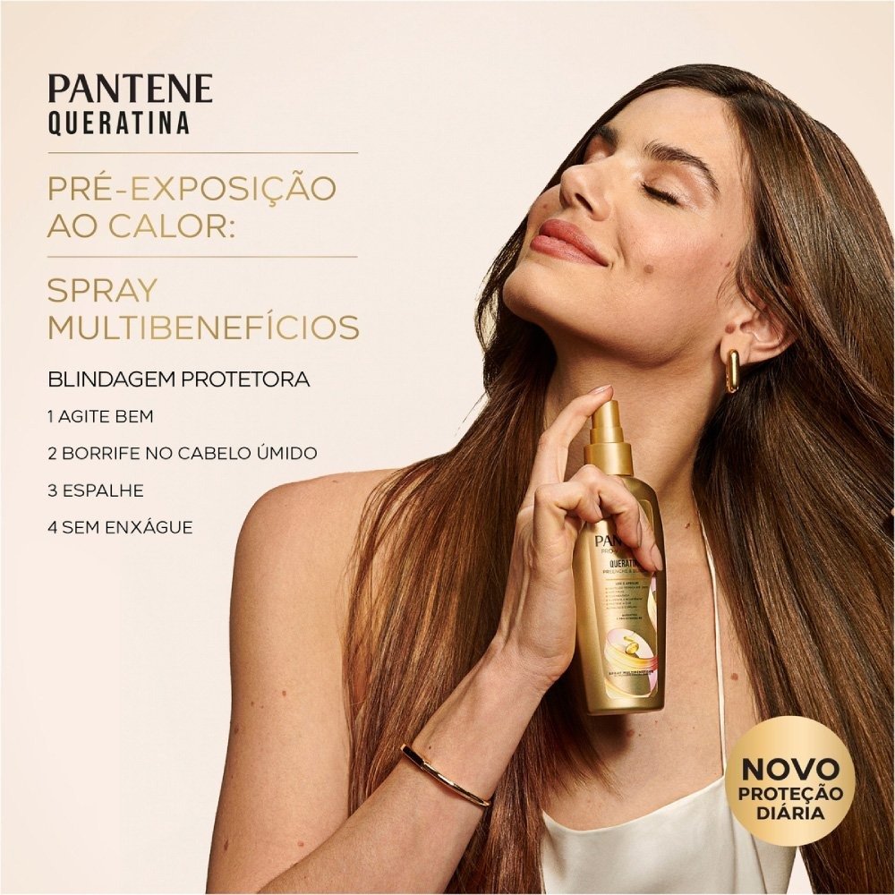 Spray Protetor Térmico Capilar Pantene Pro-v Queratina 160ml 160ml 3