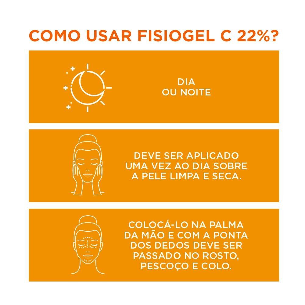 Sérum Facial Anti-idade Fisiogel C22% Antioxidante E Pró-colágeno 30ml 30ml 3