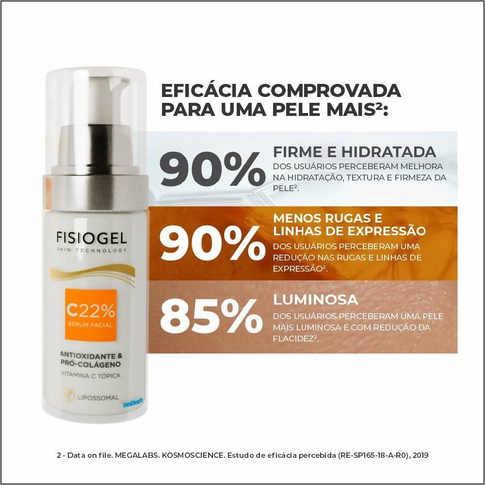 Sérum Facial Anti-idade Fisiogel C22% Antioxidante E Pró-colágeno 30ml 30ml 4