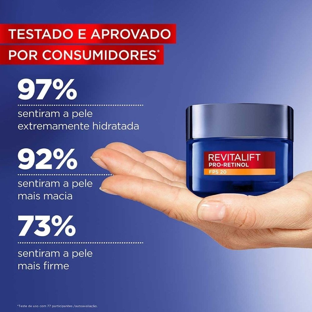 Kit Loreal Revitalift Pro-retinol Creme Facial Antirrugas Diurno Fps20 49g + Gel De Limpeza 40g ÚNICO 3