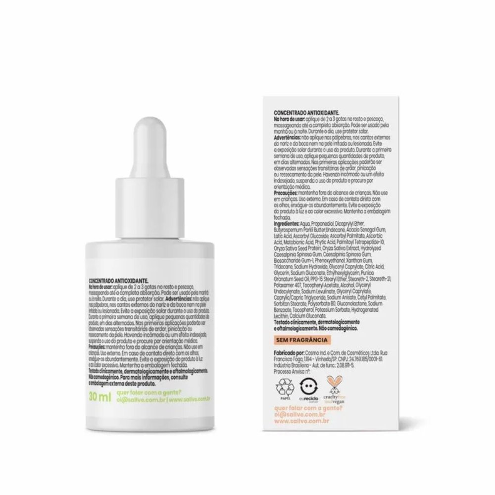 Sérum Facial Anti-idade Super Vitamina C 20% Sallve 30ml 30ml 2