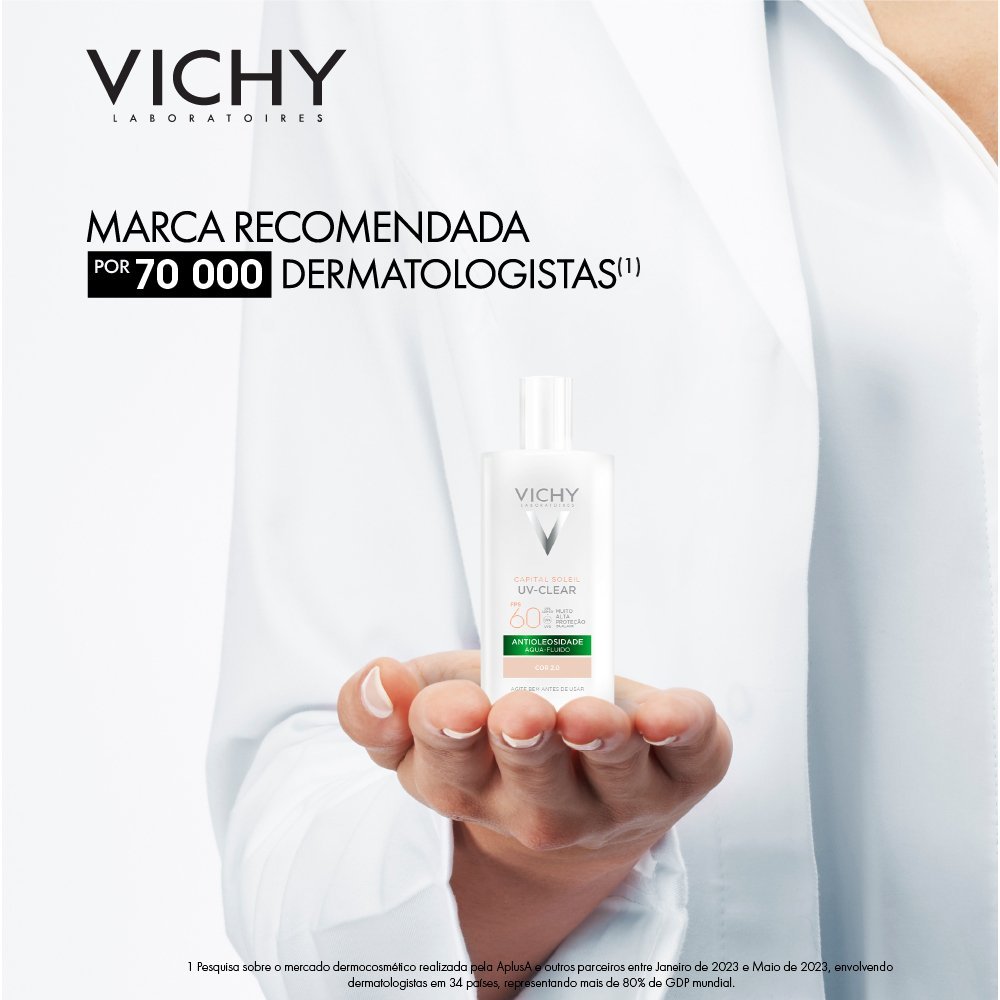 Protetor Solar Facial Vichy Capital Soleil Uv-clear Cor 2.0 Fps60 40g 40g 2