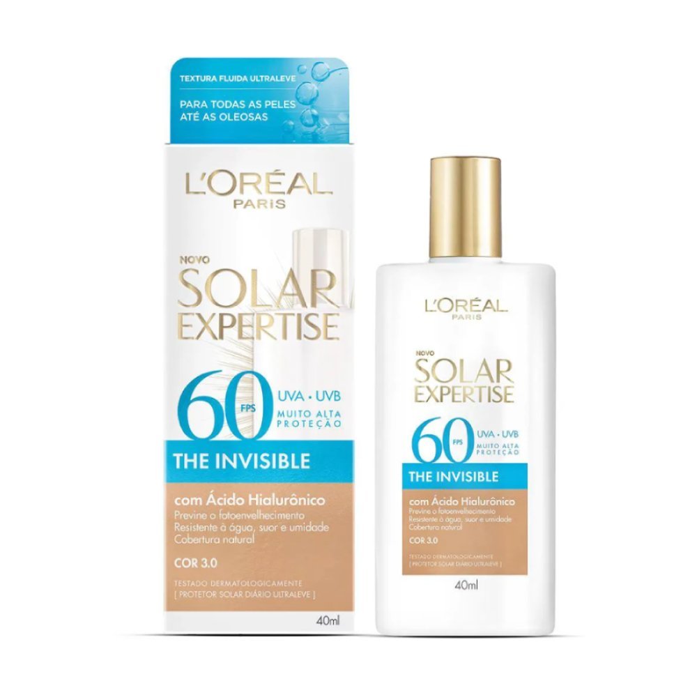 Protetor Solar Facial Loréal Paris Solar Expertise The Invisible Cor 3.0 Fps60 40g Cor 3.0 1