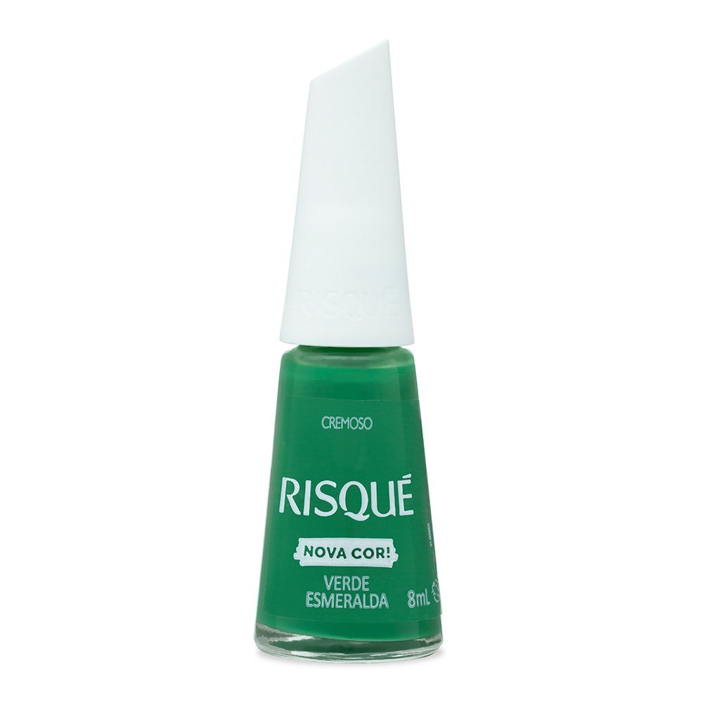 Esmalte Risqué Verde Esmeralda Cremoso 8ml Verde Esmeralda 1