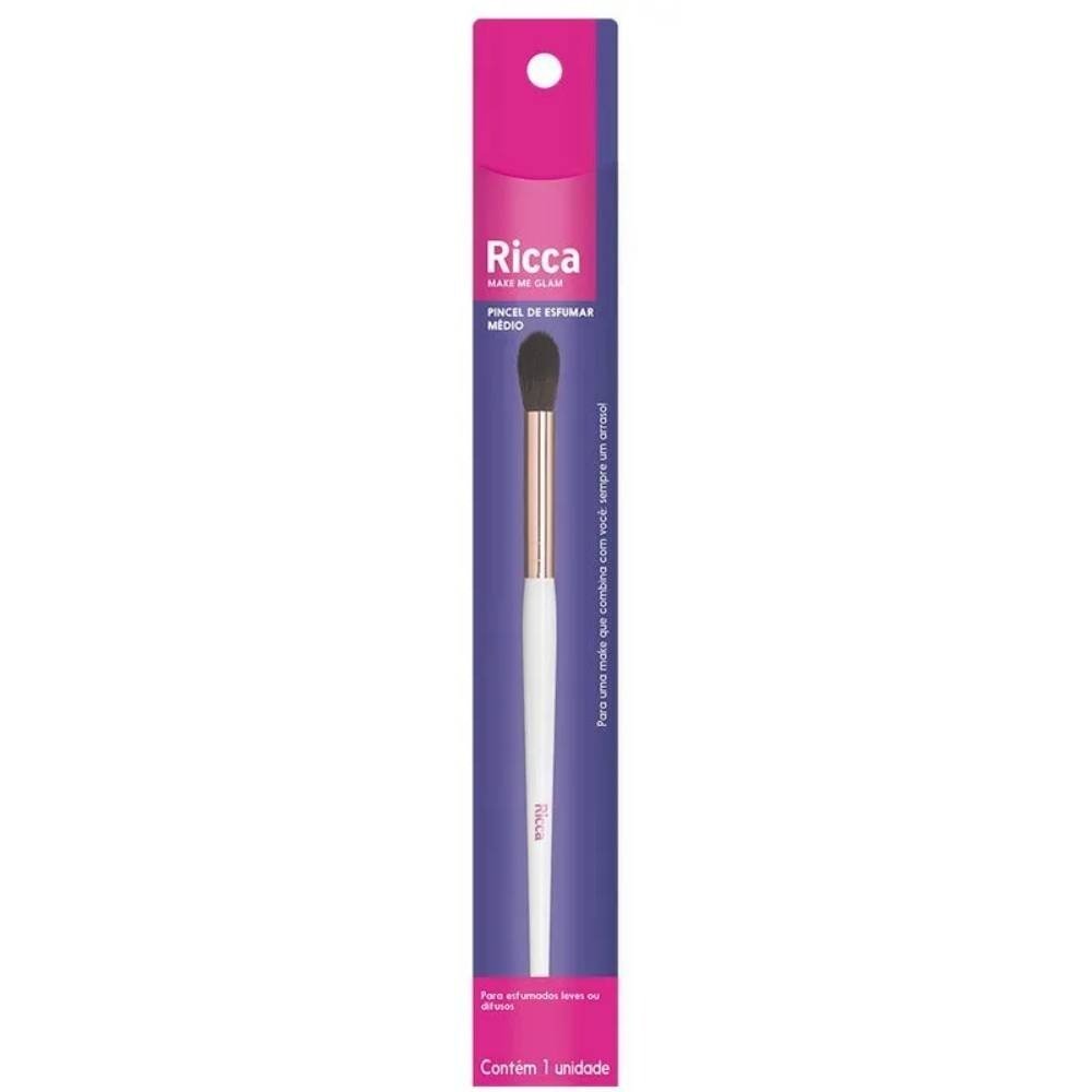 Pincel Ricca Rose Gold Para Esfumar Médio