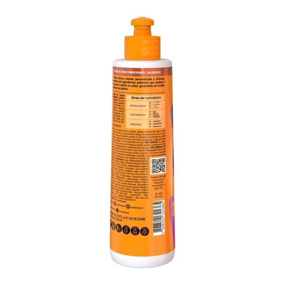 Ativador De Cachos Salon Line S.o.s Cachos Oleo De Manga 300ml 300ml 4