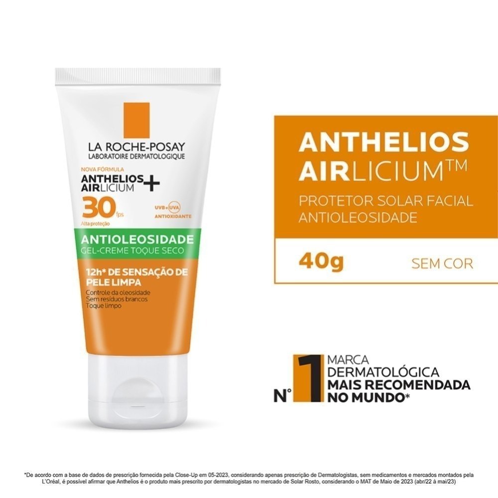 Protetor Solar Facial Anthelios Airlicium+ Sem Cor Fps30 40g 40g 2
