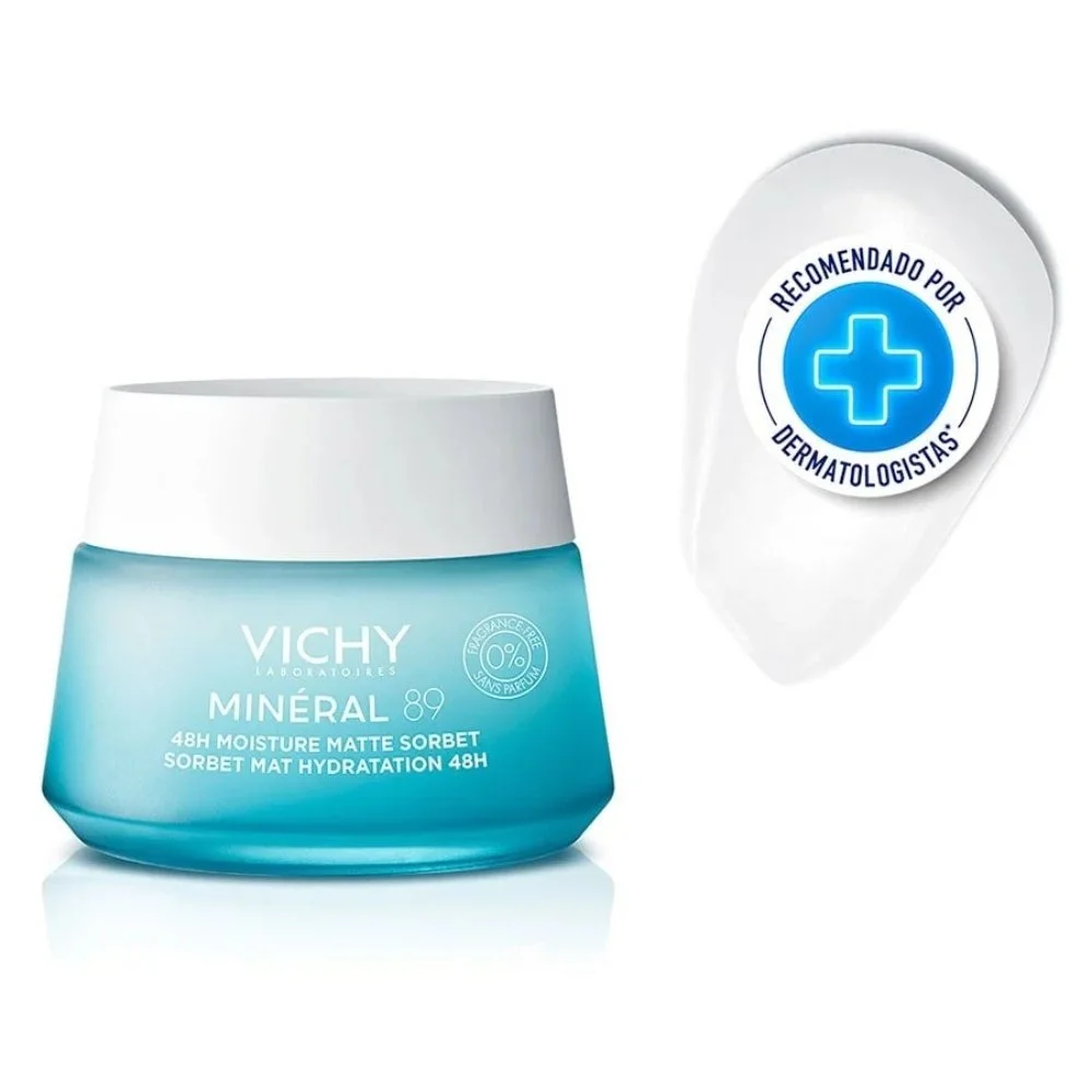 Gel Hidratante Facial Matte Sorbet Vichy Minéral 89 48h 50ml 50ml 2