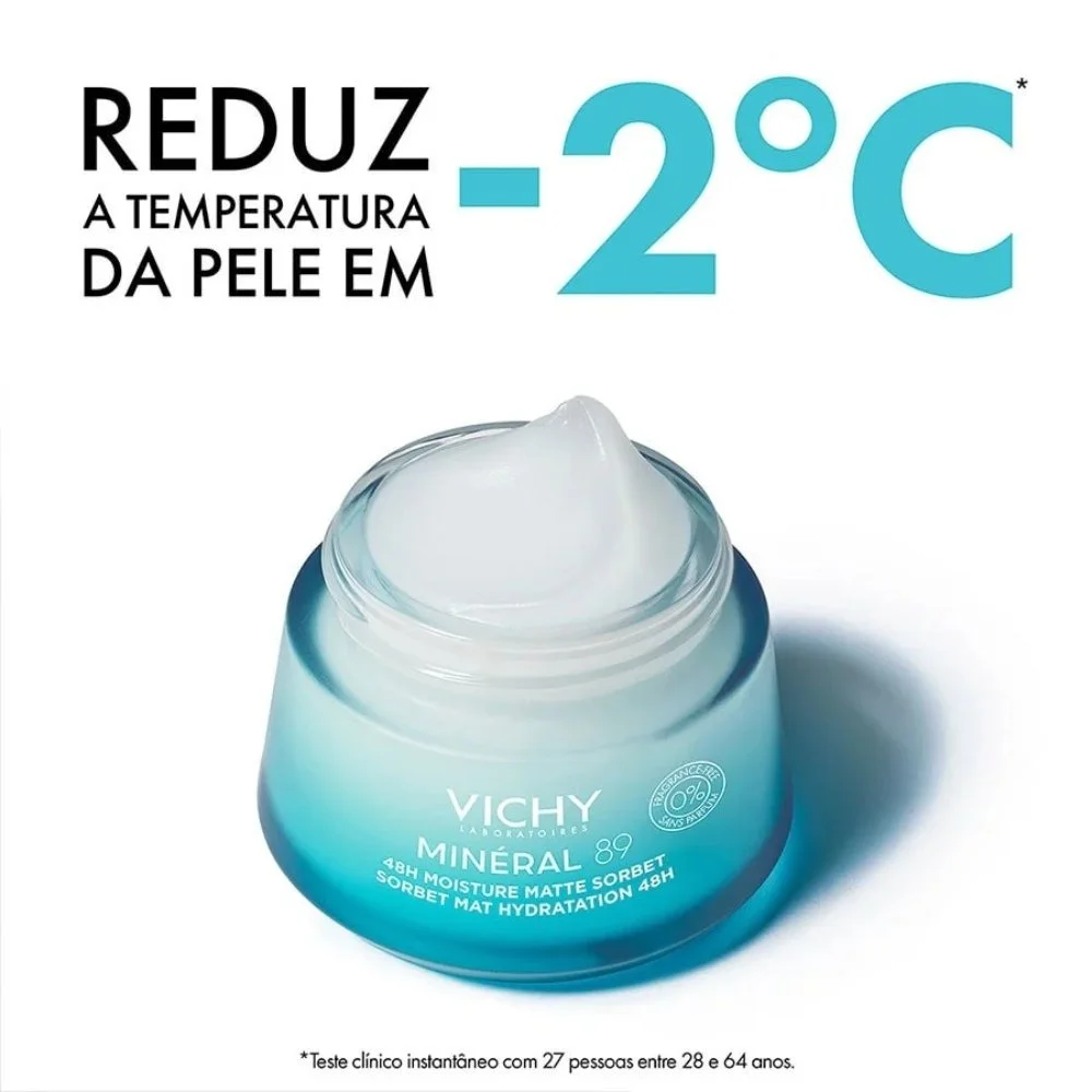 Gel Hidratante Facial Matte Sorbet Vichy Minéral 89 48h 50ml 50ml 4