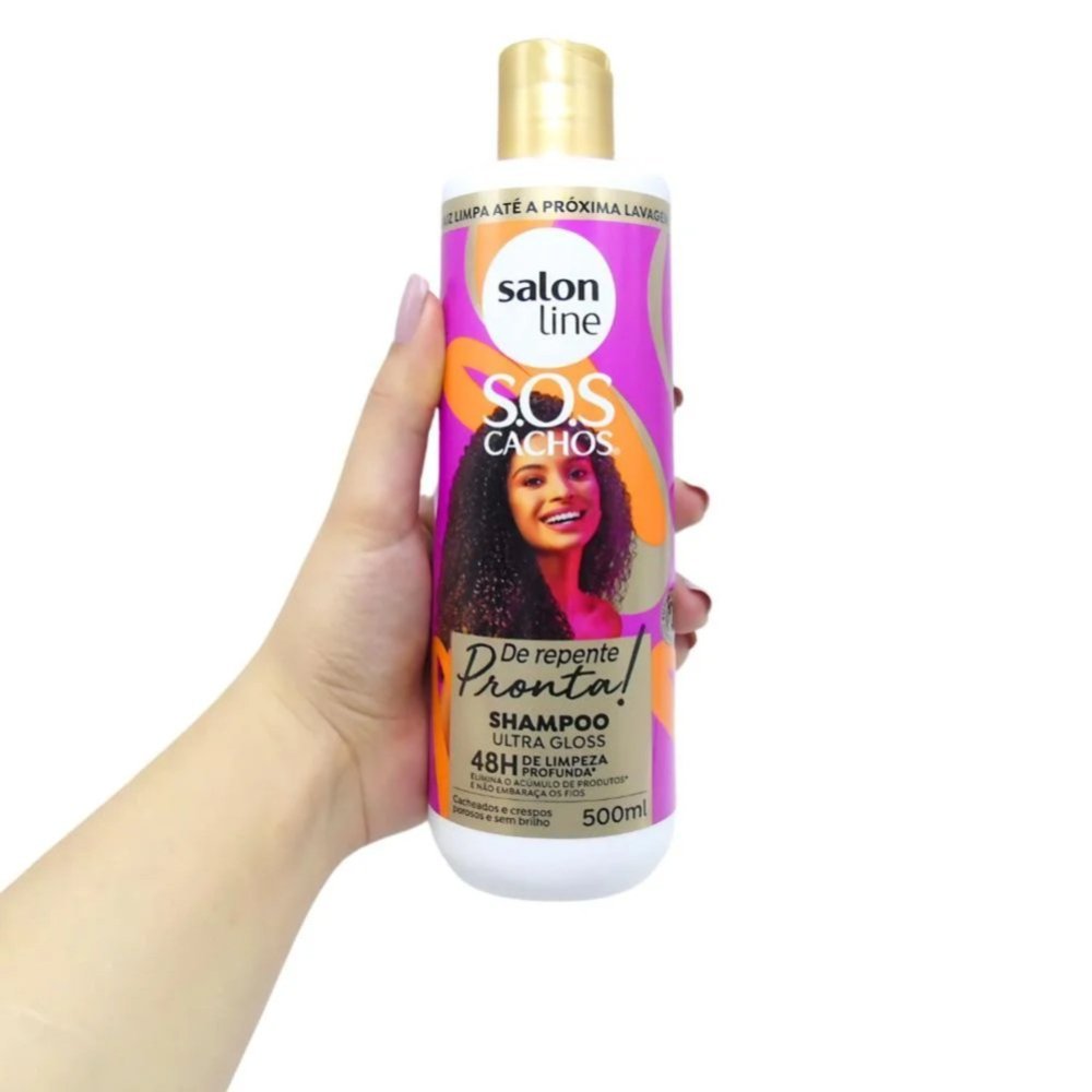Shampoo Sos Cachos Ultra Gloss Salon Line De Repente Pronta 500ml 500ml 4
