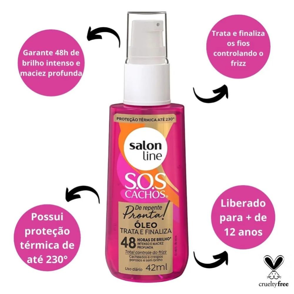Oléo Capilar Sos Cachos Salon Line De Repente Pronta 42ml 42ml 2