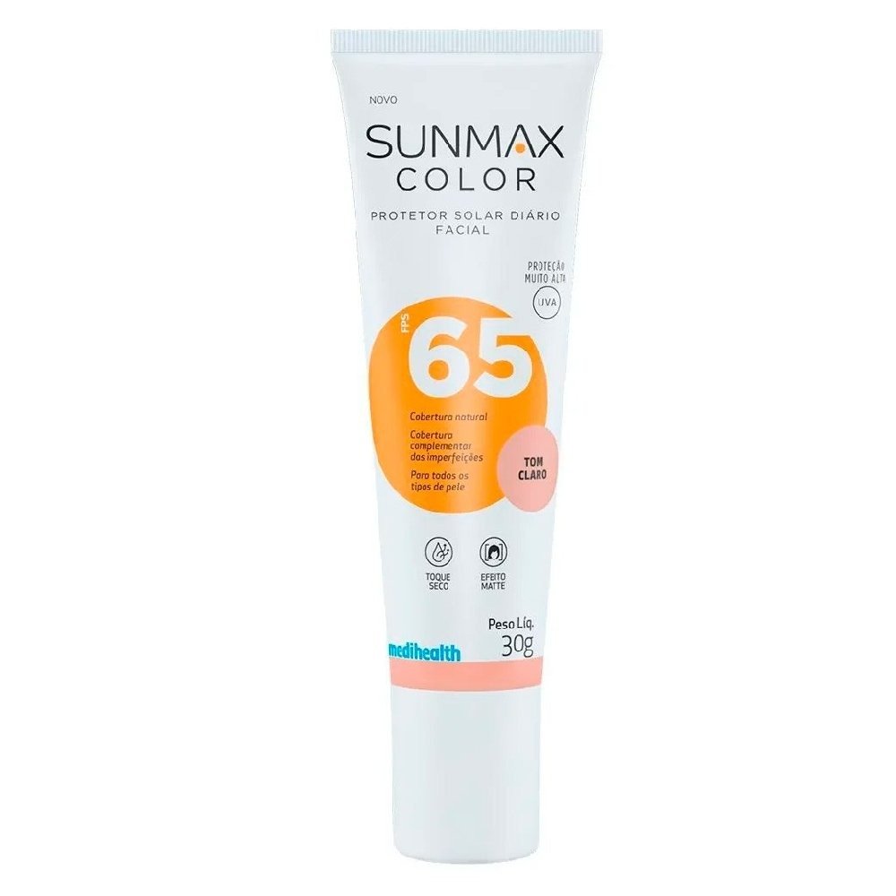 Protetor Solar Facial Sunmax Color Tom Claro Fps65 30g Tom Claro 1