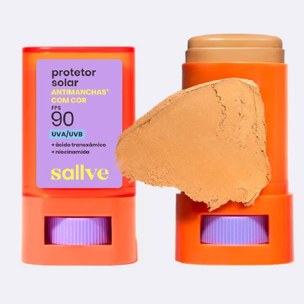 Protetor Solar Facial Stick Sallve Cor 6 Fps90 15g Cor 6 2