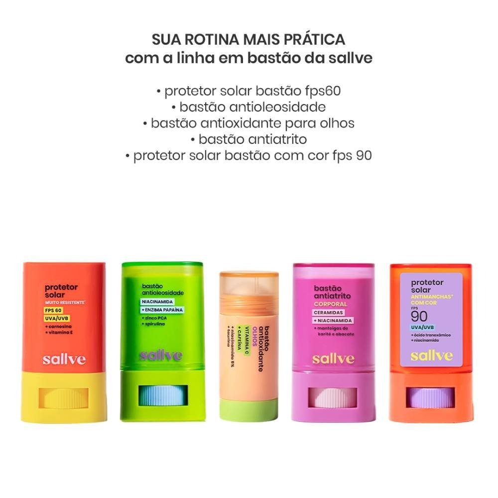 Protetor Solar Facial Stick Sallve Cor 6 Fps90 15g Cor 6 4